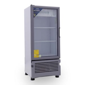 Refrigerador exhibidor Imbera de puerta de vidrio con capacidad de 9 pies y
gabinete de color blanco - VR-09