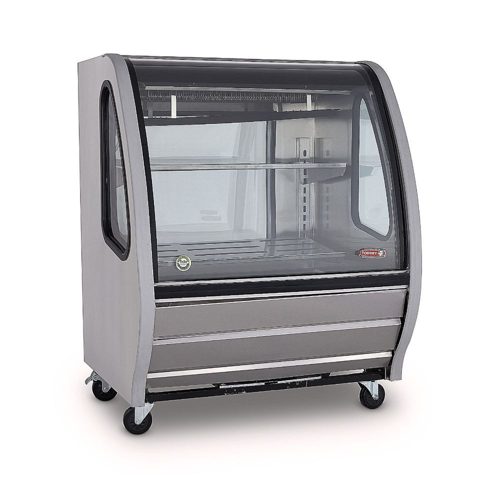 Vitrina delicatessen Torrey de acero inoxidable de 1m de largo- TEM100AI