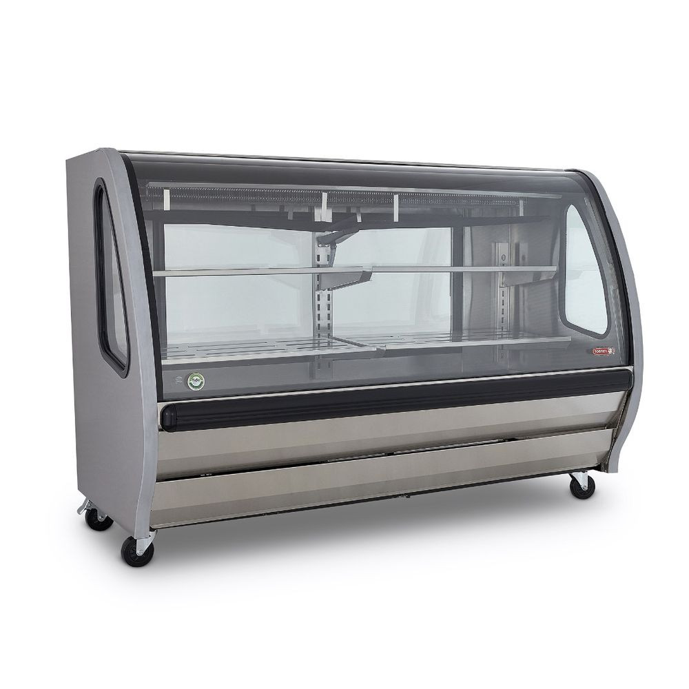 Vitrina delicatessen Torrey de acero inoxidable de 2m de largo- TEM200AI