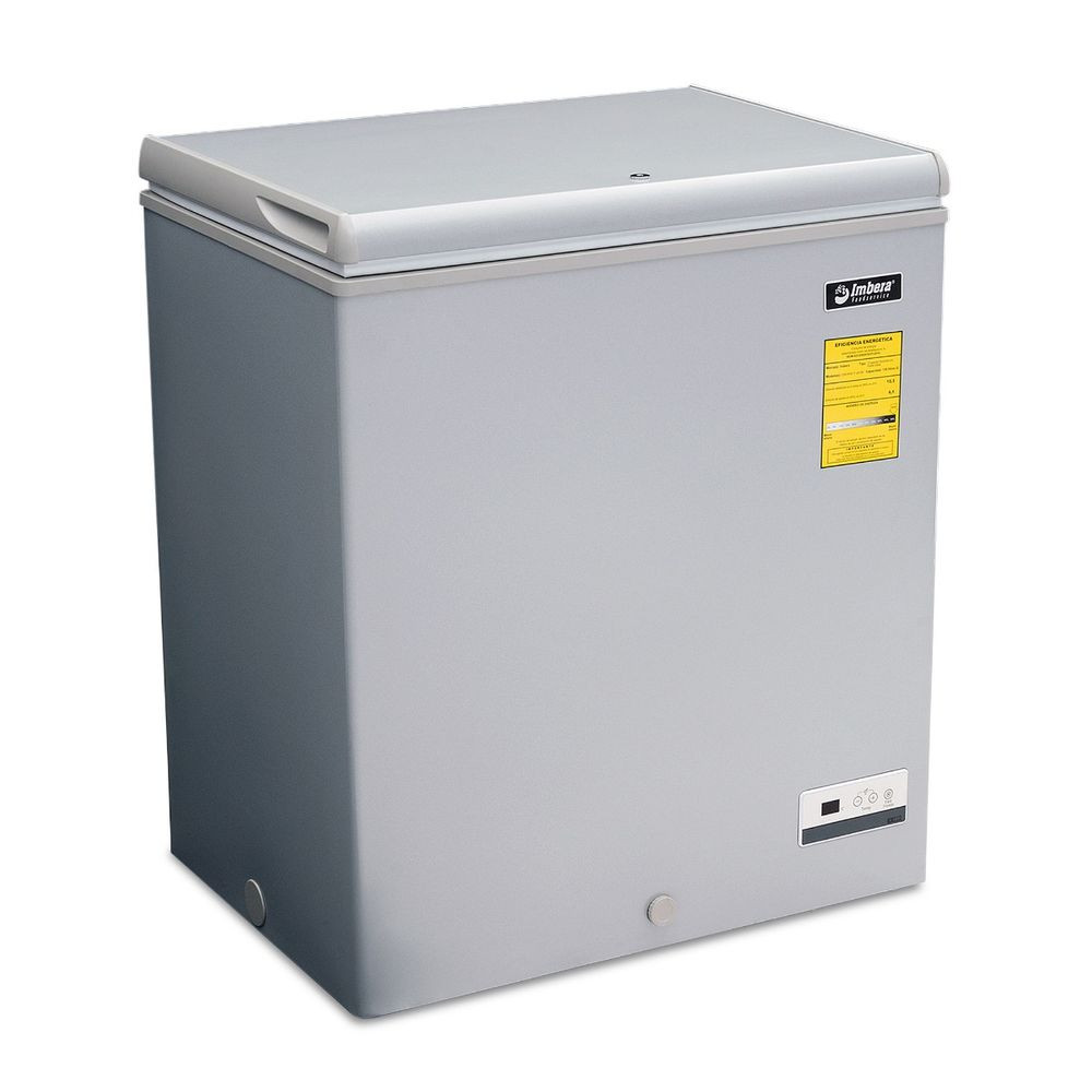 Congelador horizontal gris Imbera con tapa tipo cofre de 5 pies – HF05-1F