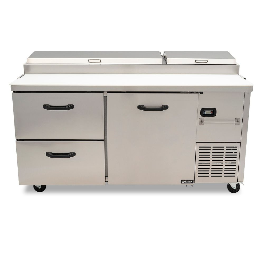 Mesa fría Imbera elaborada en acero inoxidable con mesa de trabajo sanalite y 9insertos – PTP22-F21 - Imagen 2