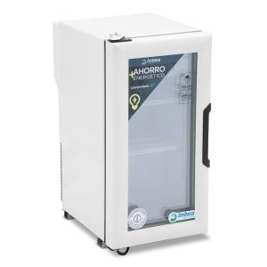 Congelador Exhibidor de Mostrador Imbera de Puerta de Cristal con Capacidad de
1.5 pies y Gabinete de Color Blanco - VF-1.5