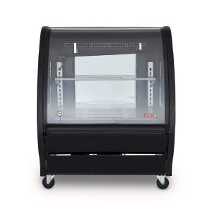 VITRINA DELICATESSEN VIDRIO PANORÁMICO NEGRA-PRO TEM100-N TOR 115V L.S.