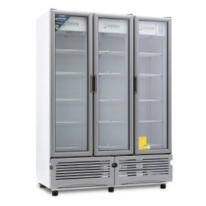 Refrigerador Exhibidor Imbera de 3 Puertas de Vidrio con capacidad de 42 pies y
gabinete de color blanco - G342 3P