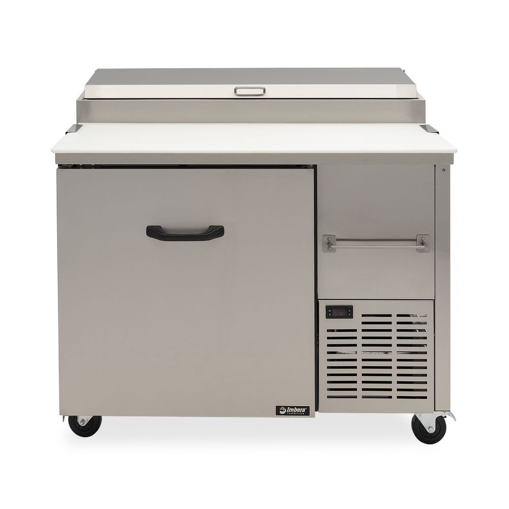 Mesa fría Imbera elaborada en acero inoxidable con mesa de trabajo sanalite y 6insertos – PTP10-F01 - Imagen 2