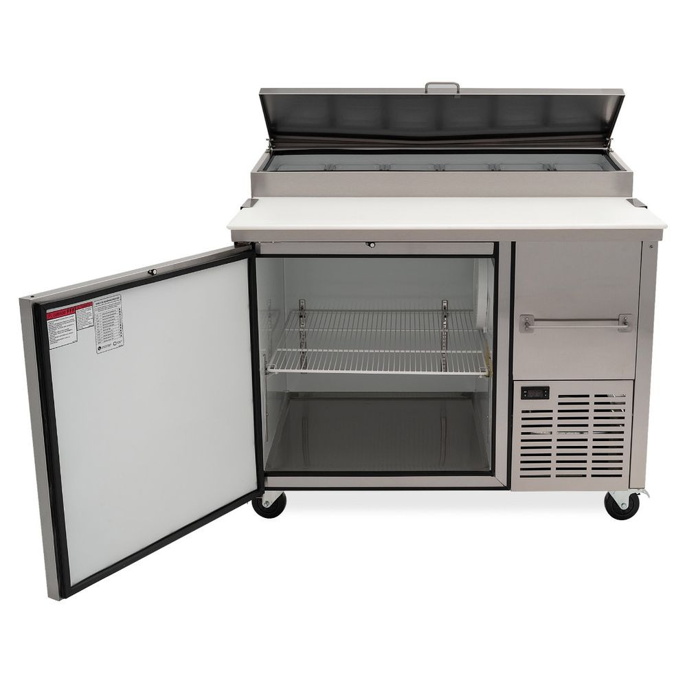 Mesa fría Imbera elaborada en acero inoxidable con mesa de trabajo sanalite y 6insertos – PTP10-F01 - Imagen 3