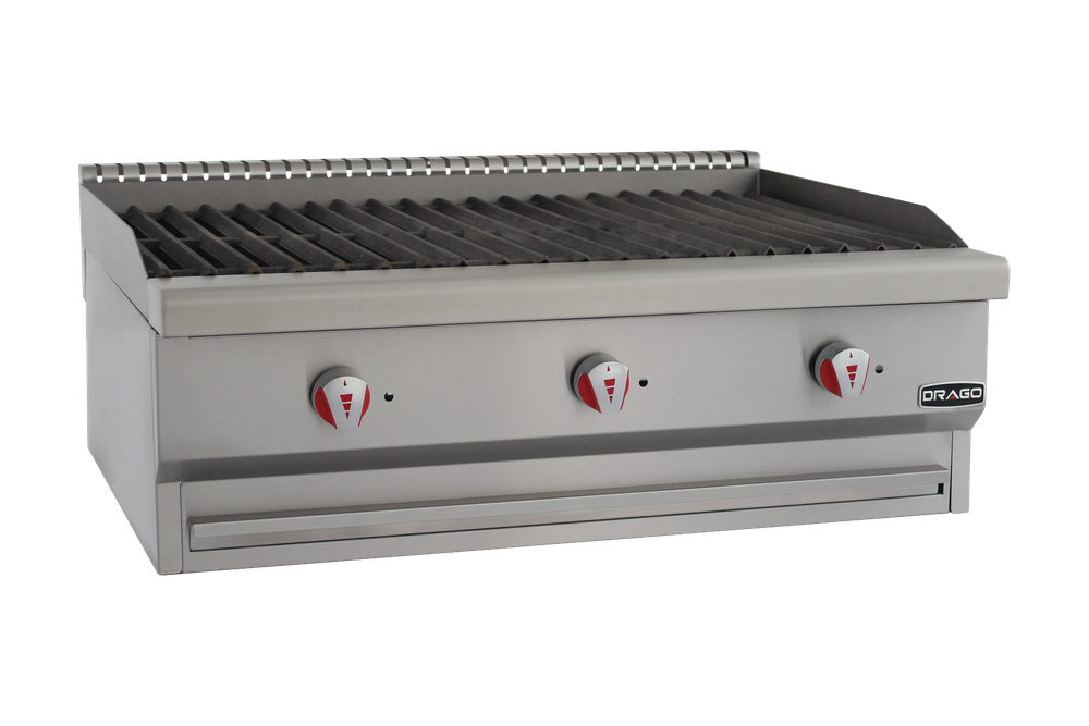 Asador a gas Drago con 3 quemadores y piedra volcánica- AG-3V