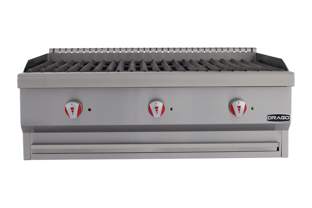 Asador a gas Drago con 3 quemadores y piedra volcánica- AG-3V - Imagen 2