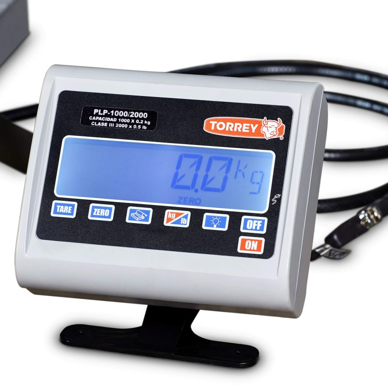 Báscula de Plataforma Torrey de 91x91cm con capacidad de 1000kg- PLP - Imagen 3