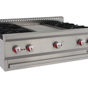 Parrilla a gas Drago de 4 quemadores y con plancha- CG-40P