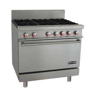 Estufa de gas Drago de 6 quemadores y horno- CG61