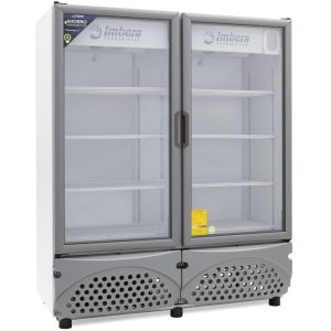 Refrigerador exhibidor Imbera de 2 puertas de cristal con capacidad de 35 pies y
gabinete de color blanco – VR-35 2PC