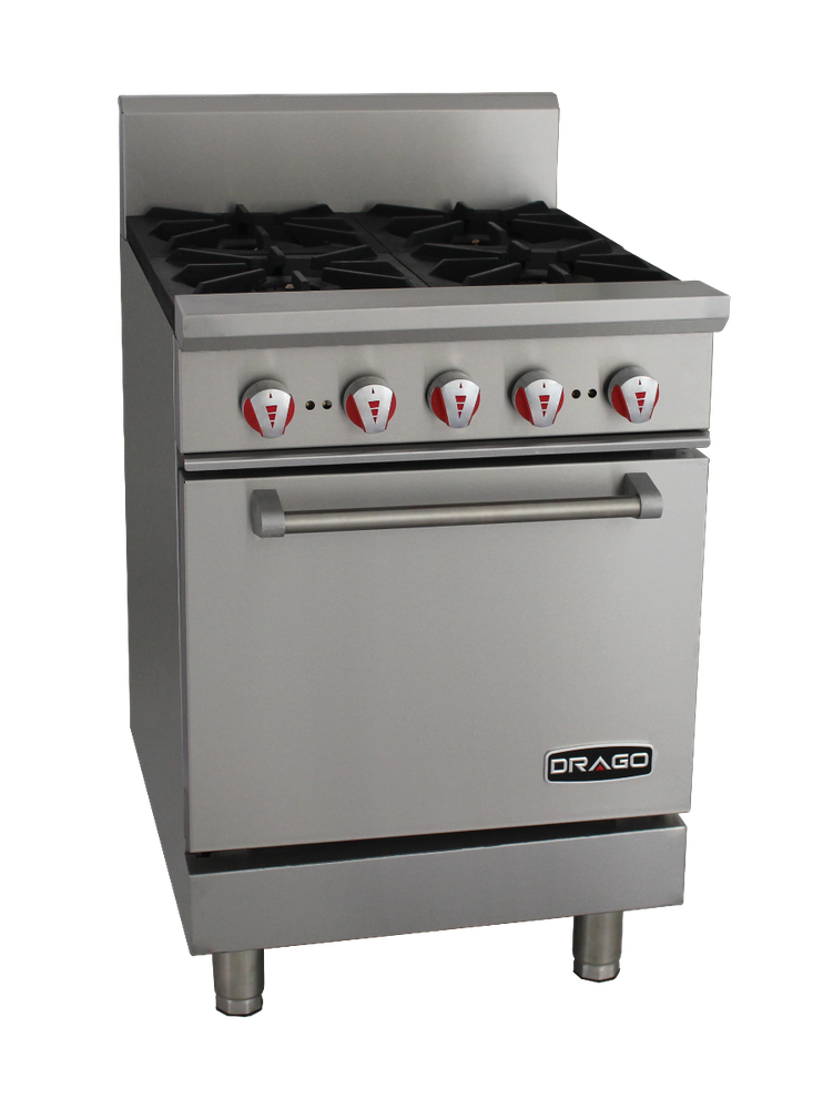 Estufa de gas Drago de 4 quemadores con horno- CG-41