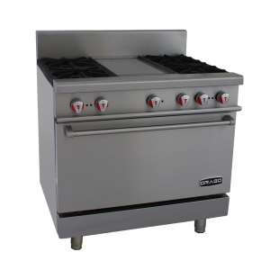 Estufa de gas Drago de 4 quemadores con horno y plancha- CG-41P
