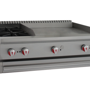 Parrilla a gas Drago de 2 quemadores y con plancha- CG-20PD