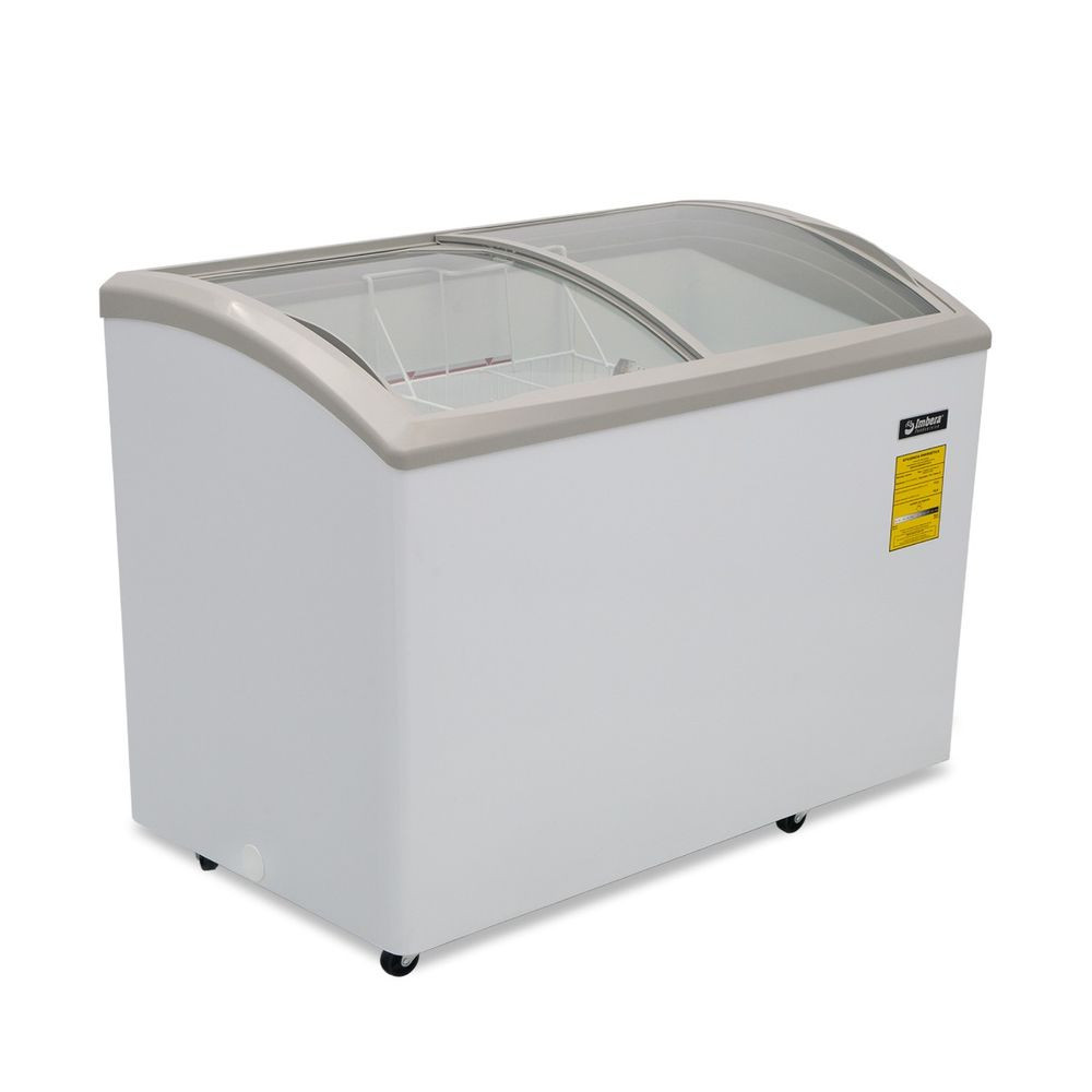 Congelador horizontal Imbera con tapa deslizable de vidrio curvo con capacidad
de 10 pies – HF10 ST