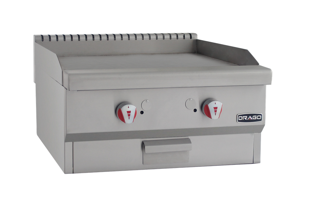 Plancha silver a gas Drago de 2 quemadores- PG-2
