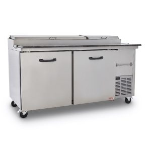 Mesa Fría Torrey elaborada en Acero Inoxidable con Placa de Granito y 9 Insertos- PTP11