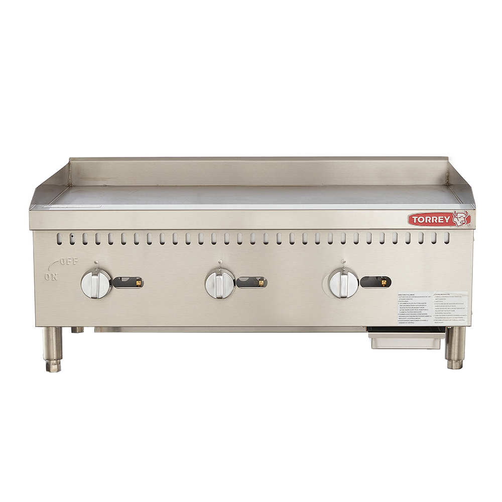 Plancha de gas Torrey de 3 quemadores- PLT-900G