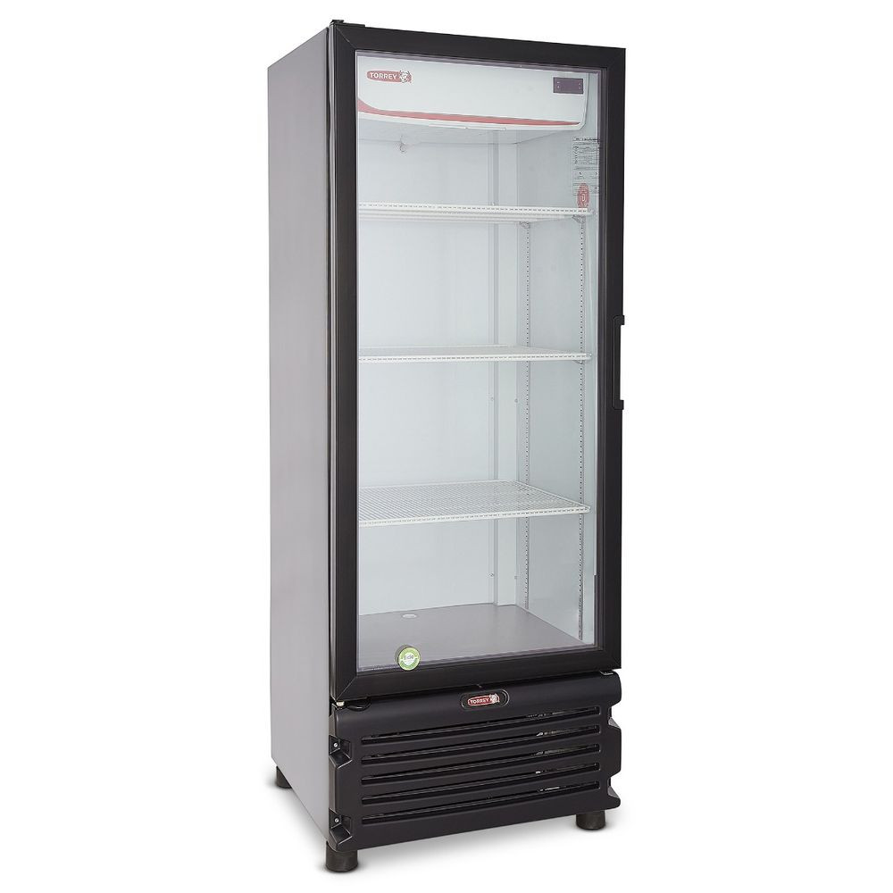 Refrigerador refresquero Torrey de puerta de Vidrio con capacidad de 17 pies y
gabinete de color negro – TVC17