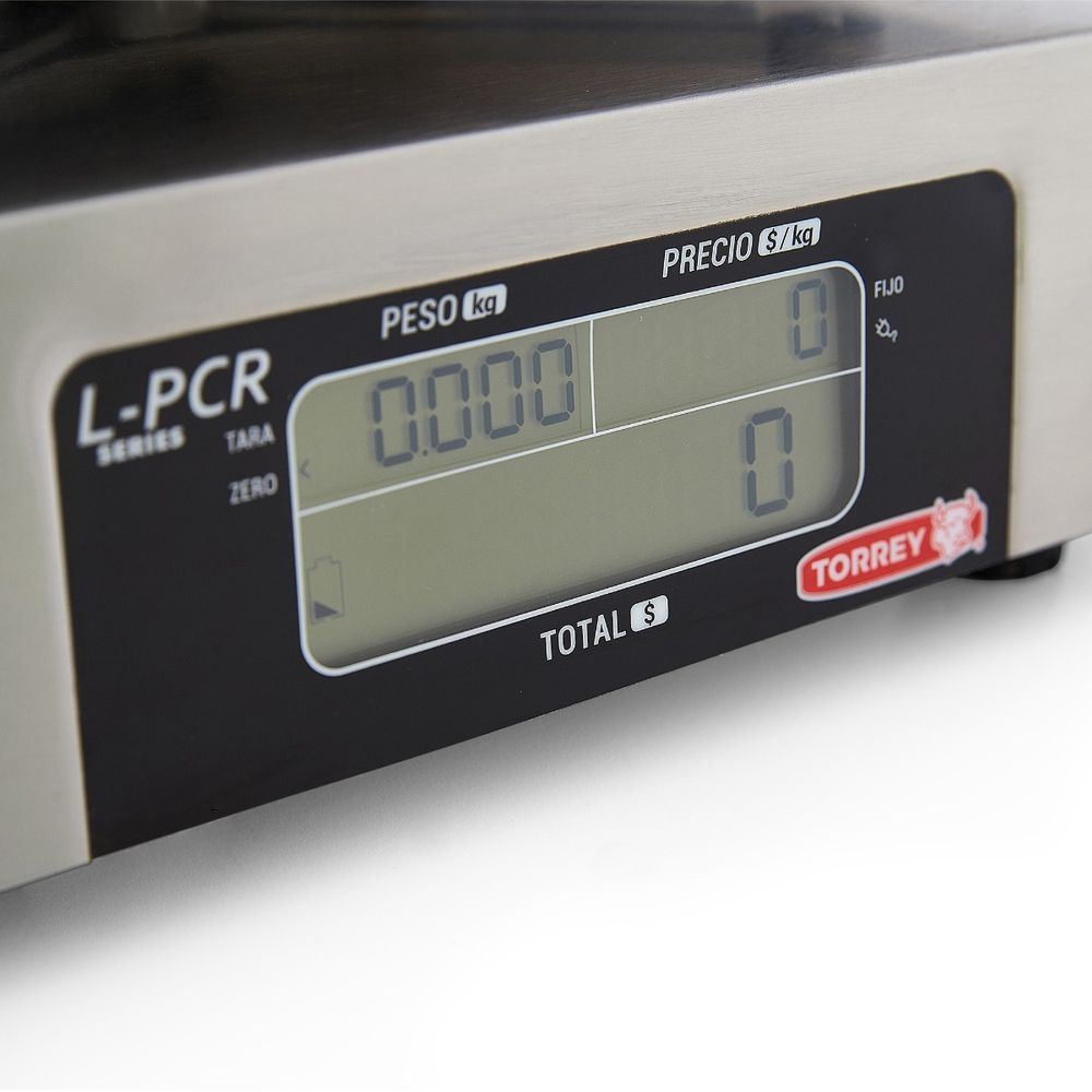 Báscula Precio Peso Total Compacta Torrey de Acero Inoxidable con capacidad de40Kg - 0LPCR40-N - Imagen 9