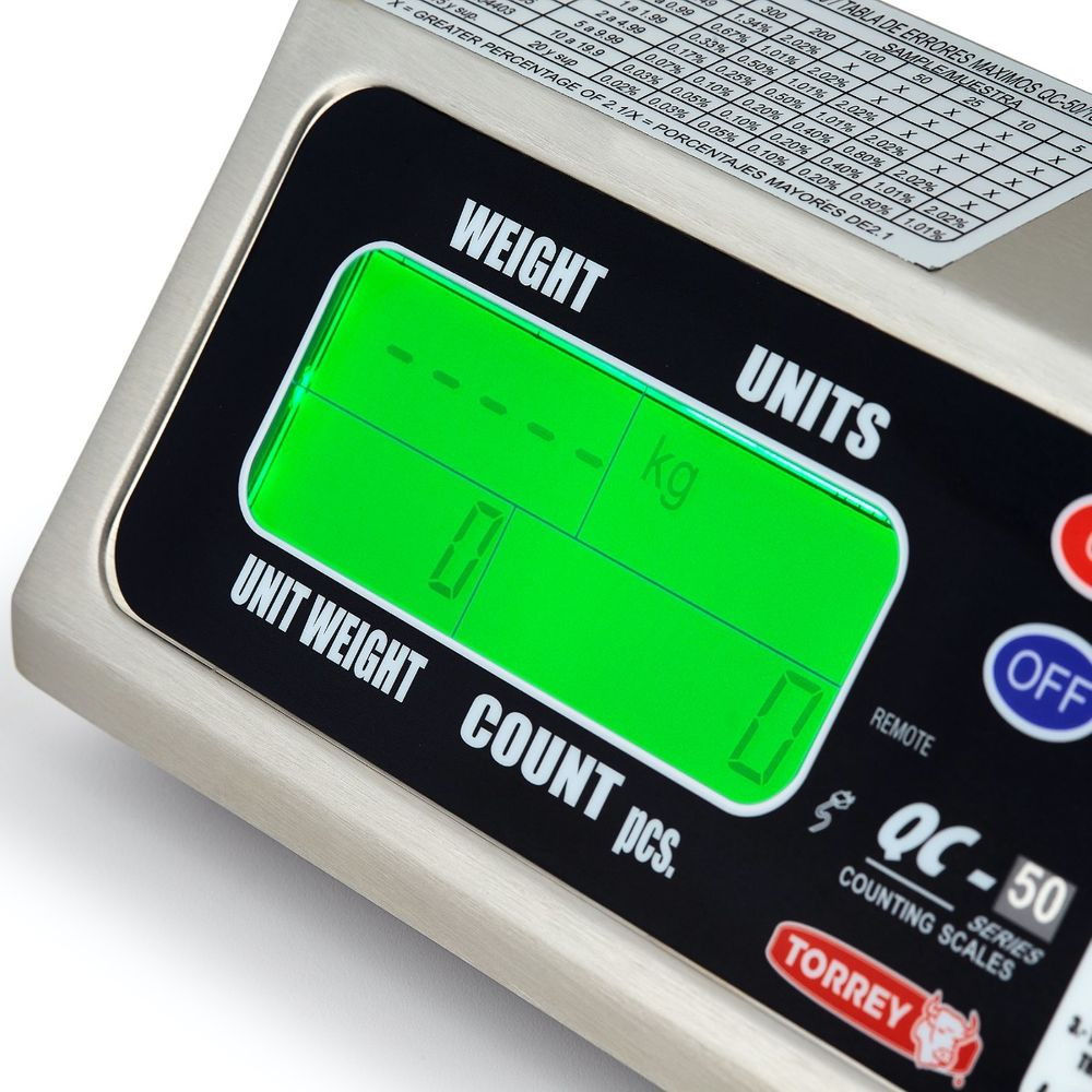 Báscula Contadora Torrey con capacidad de 50 kg- 0QC50 - Imagen 5