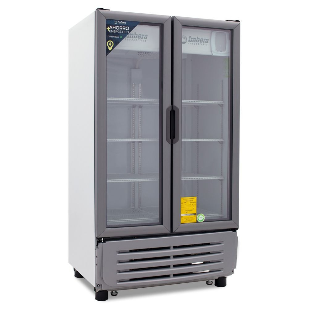 Refrigerador Exhibidor Imbera de 2 Puertas de Cristal con Capacidad de 19 pies y
Gabinete de Color Blanco - VR-19 2PC